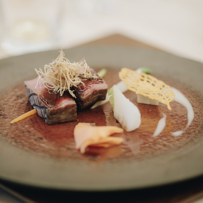 お箸で楽しめるTHE SORAKUENの和フレンチのコース料理と締めのご飯